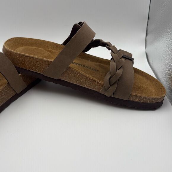 CUSHIONAIRE Women's Lizzy Cork Footbed Sandal - Boho Chic Summer Slides SIZE 8 B - Picture 5 of 8